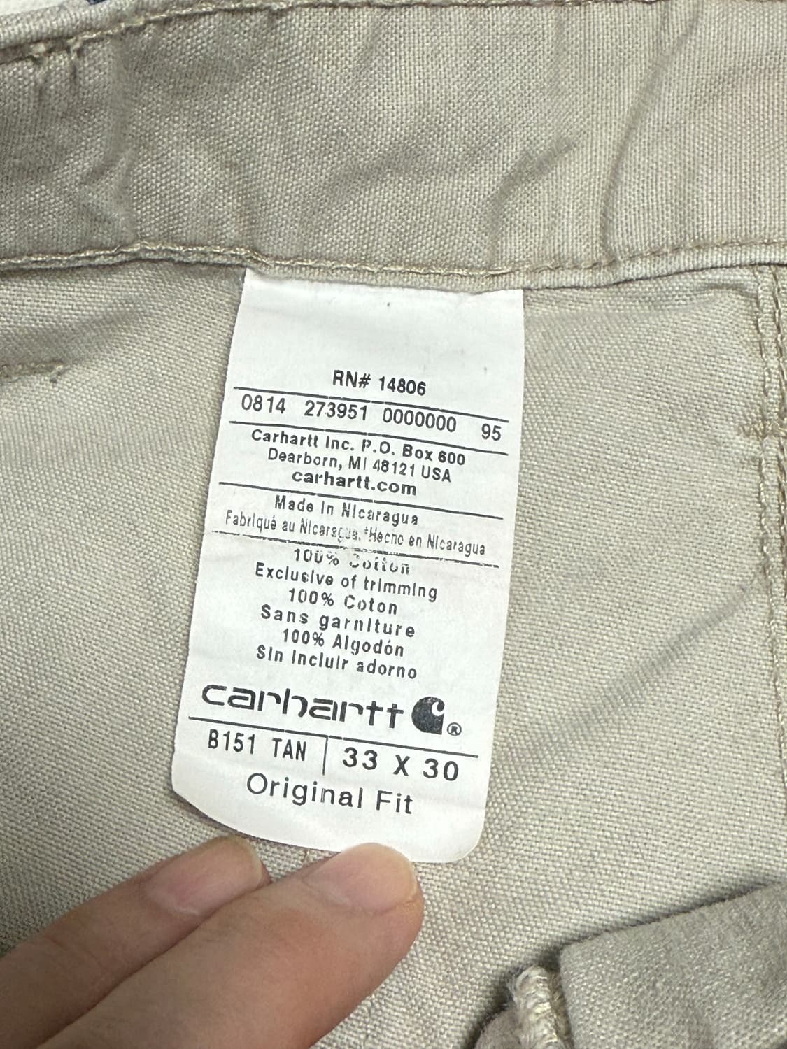 칼하트워크팬츠 칼하트카펜터팬츠 carharrt work pants 상품이미지7