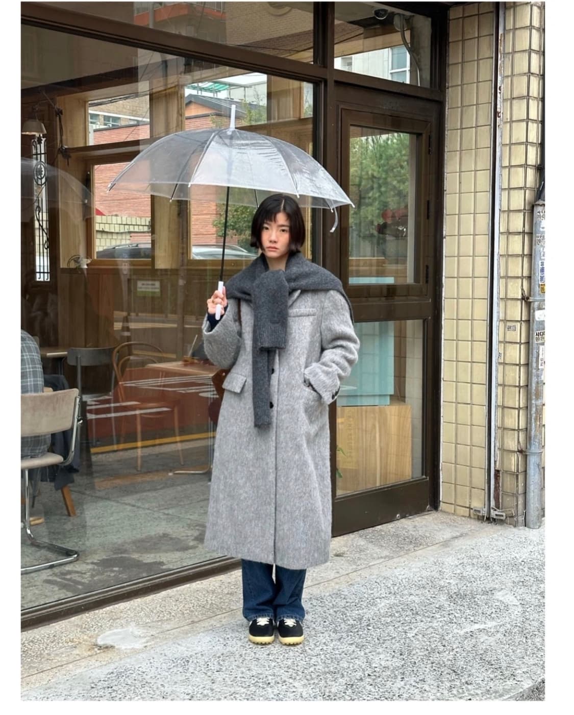 노티아 알파카 싱글 롱 코트 상품이미지8