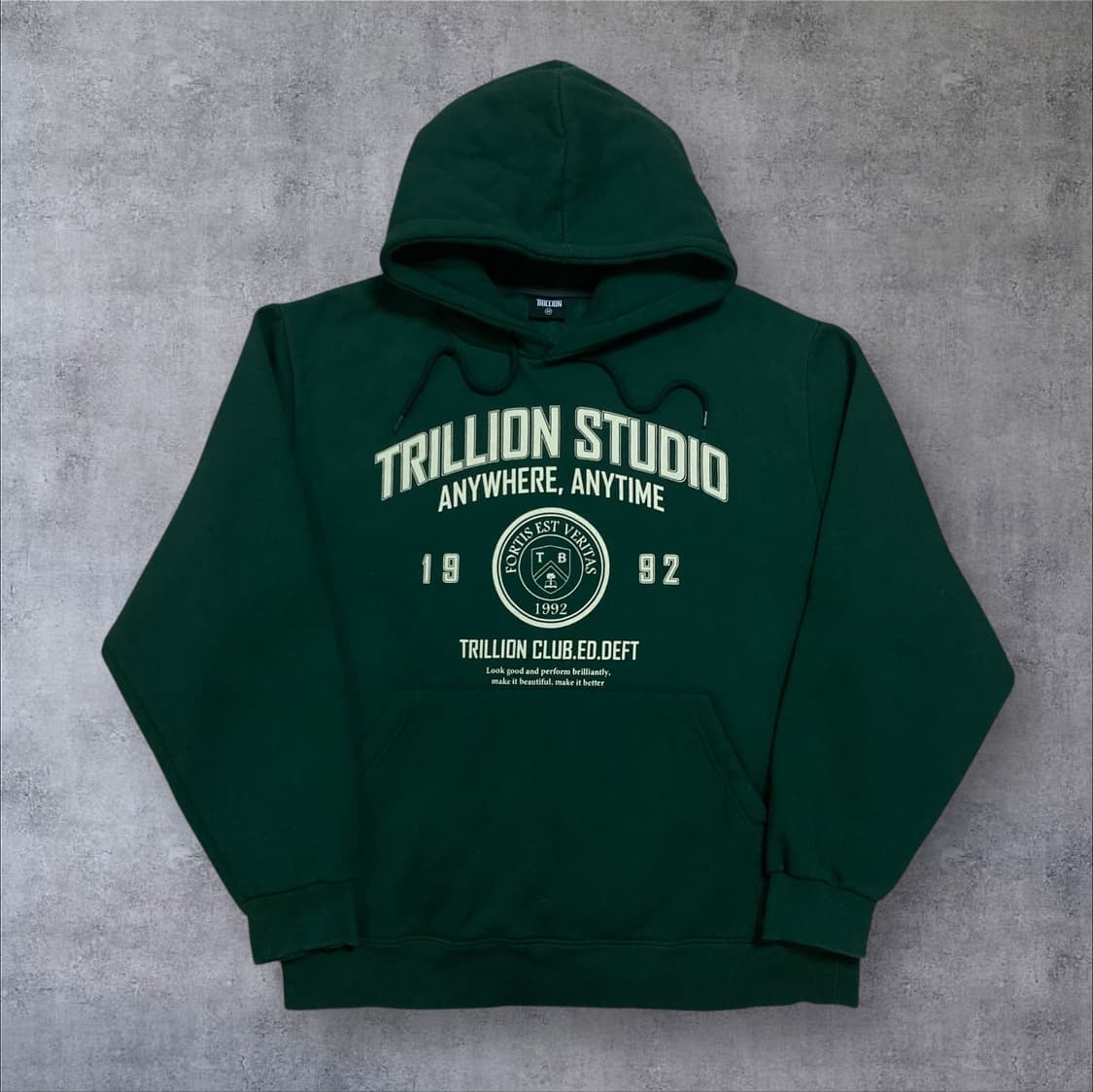 트릴리온 빅로고 그린 후드티 상품이미지1