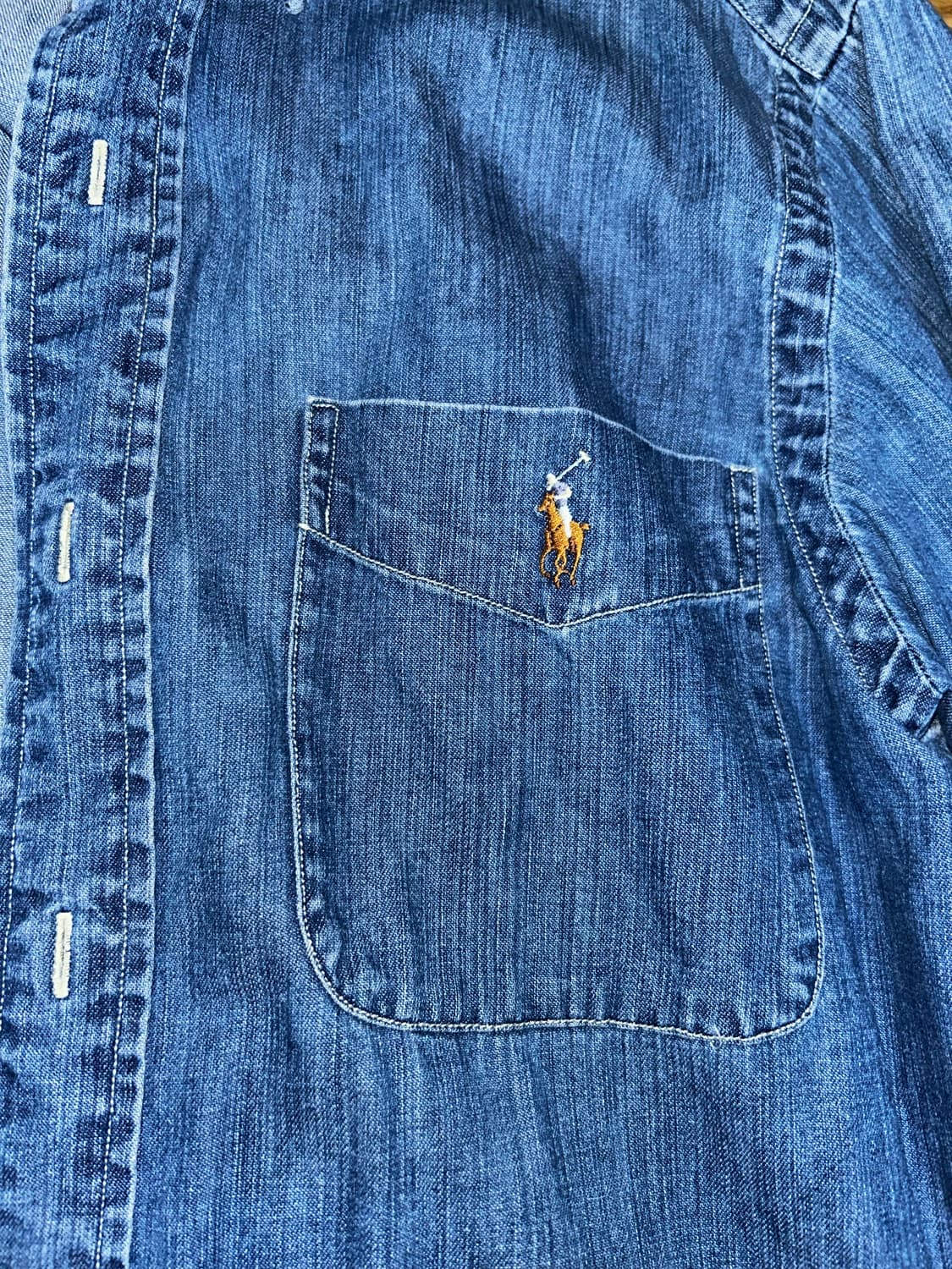 폴로 데님셔츠 클래식핏 상품이미지4