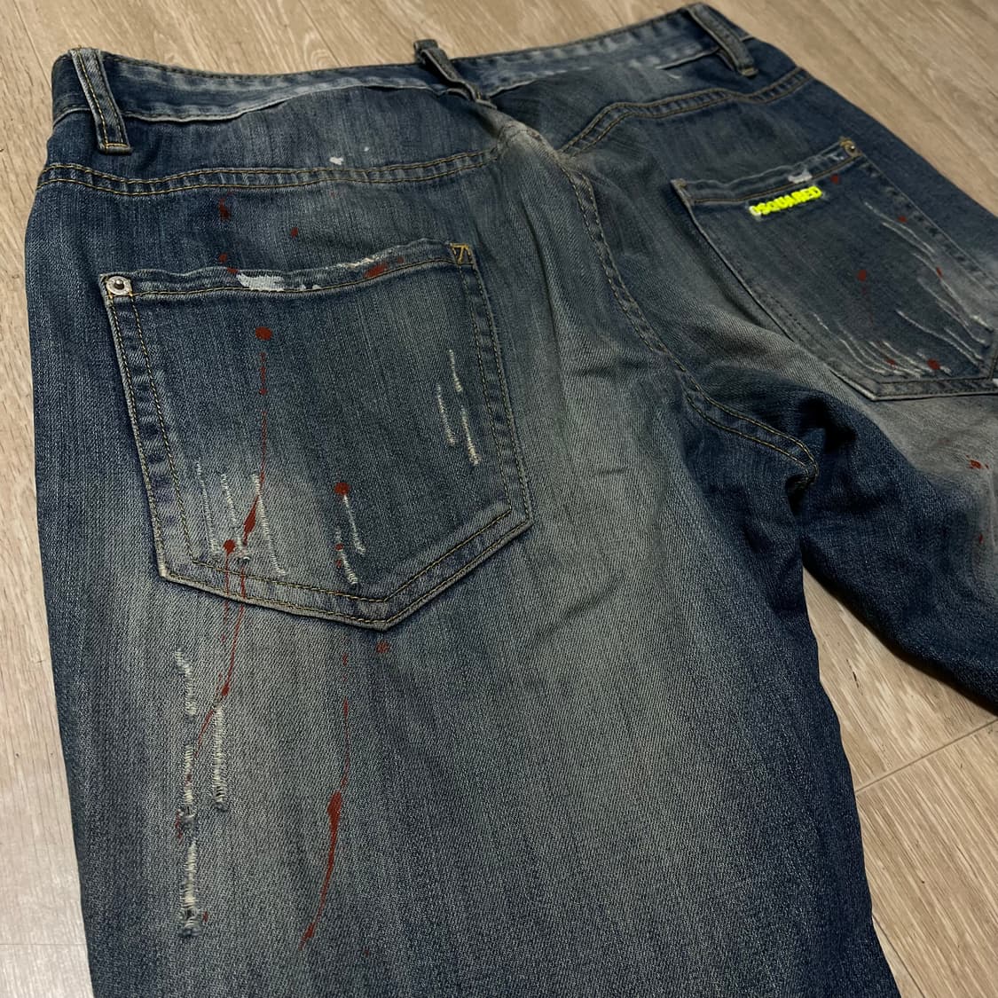 디스퀘어드2 페인팅 워싱 데님 청바지 46 상품이미지9