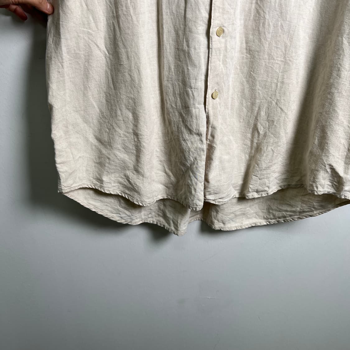 Nautica 노티카 베이지 린넨 블렌드 셔츠 XL 상품이미지5