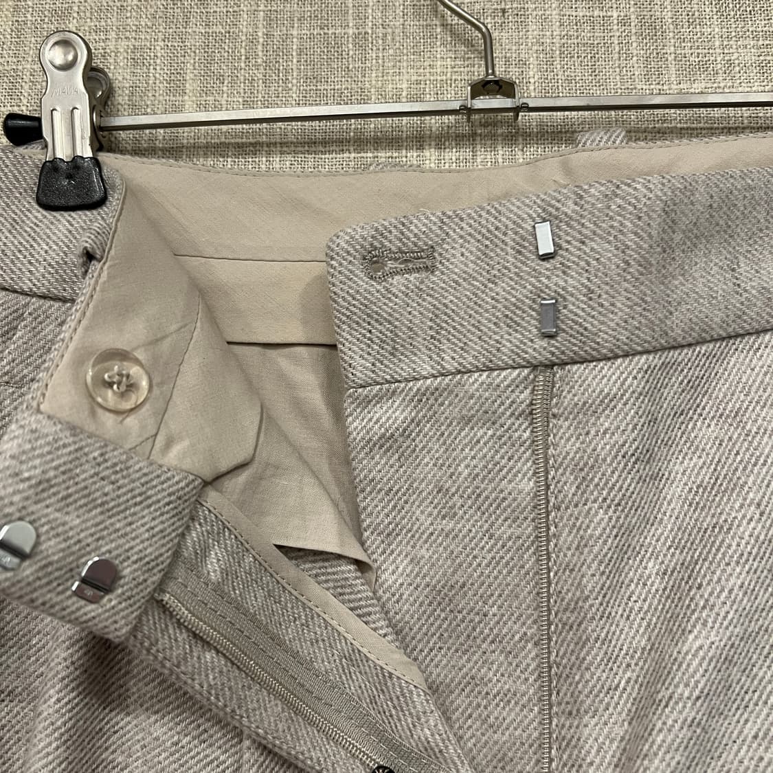 COS 코스 울캐시미어 핀턱 슬랙스 EU34 오트밀 상품이미지6