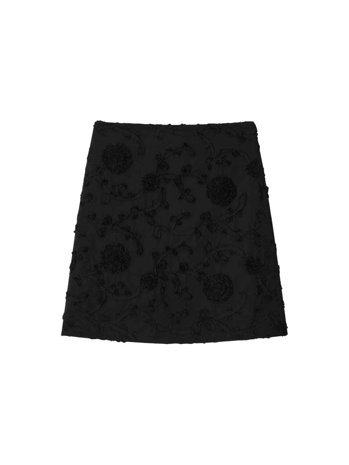 AMORSHAEE FLORAL MIDI SKIRT BK 상품이미지1