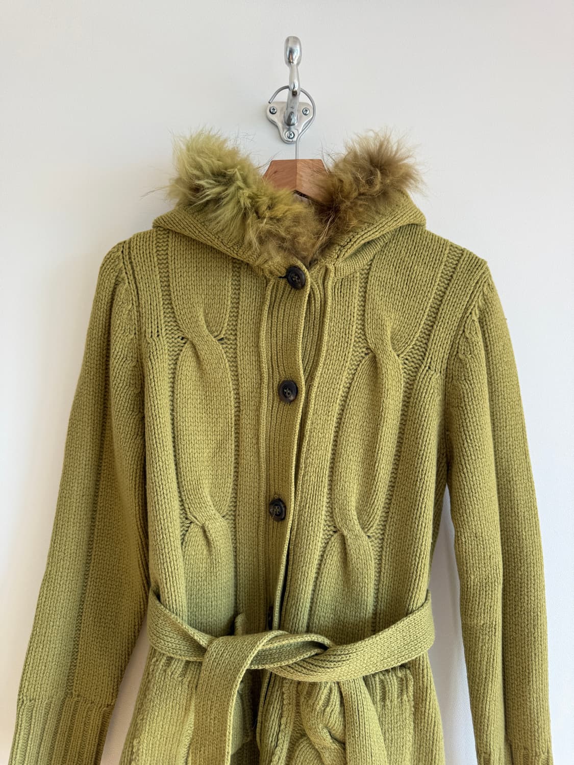 Pre owned 울&캐시미어 롱 니트 후드 상품이미지2