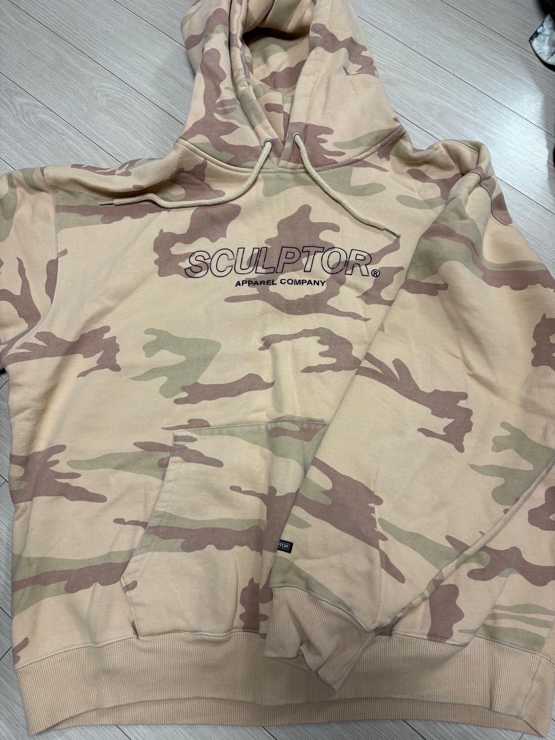 스컬프터 카모 후드티 베이지 상품이미지1