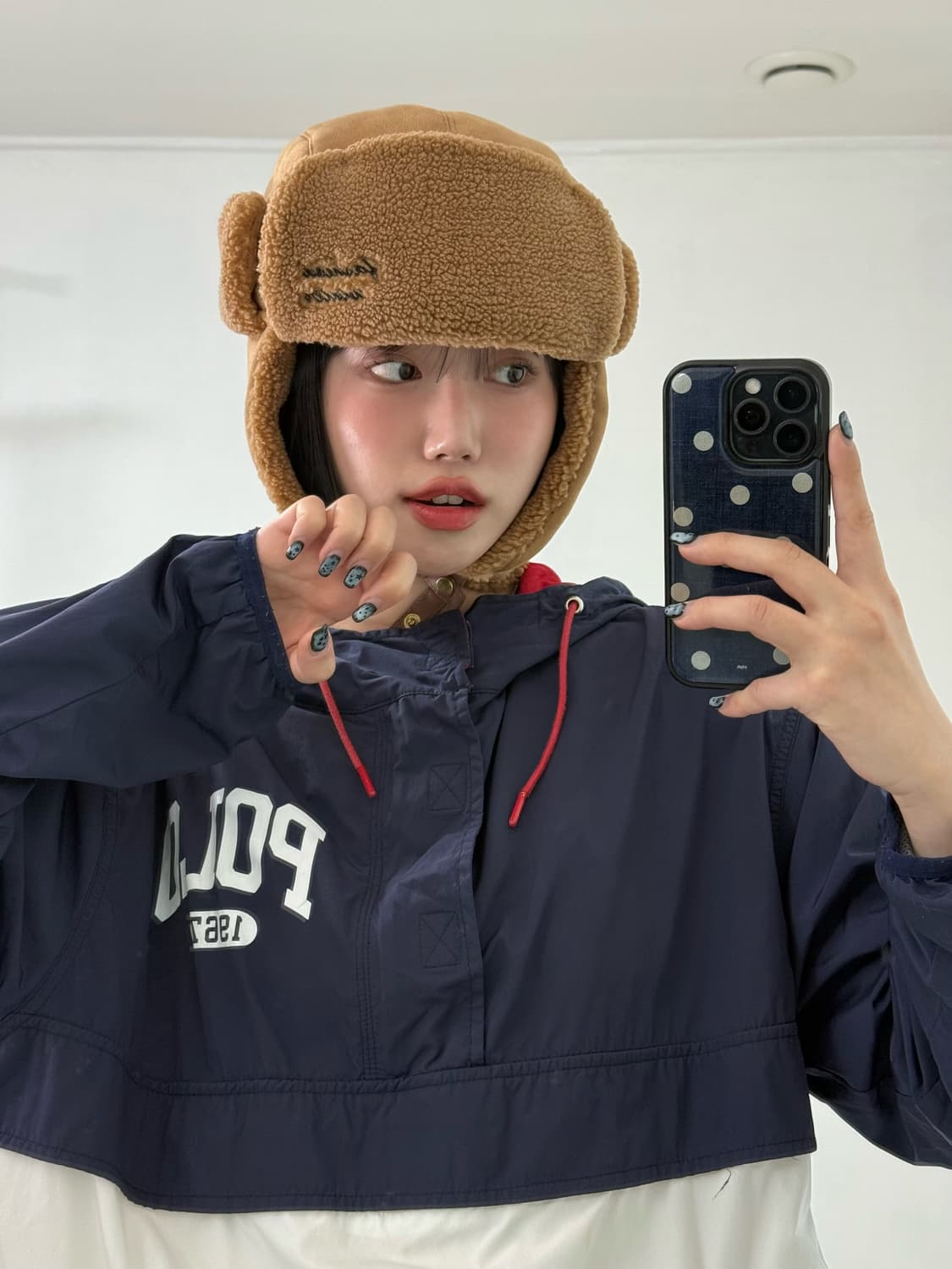 빈티지 베이지 브라운 트루퍼햇 상품이미지4