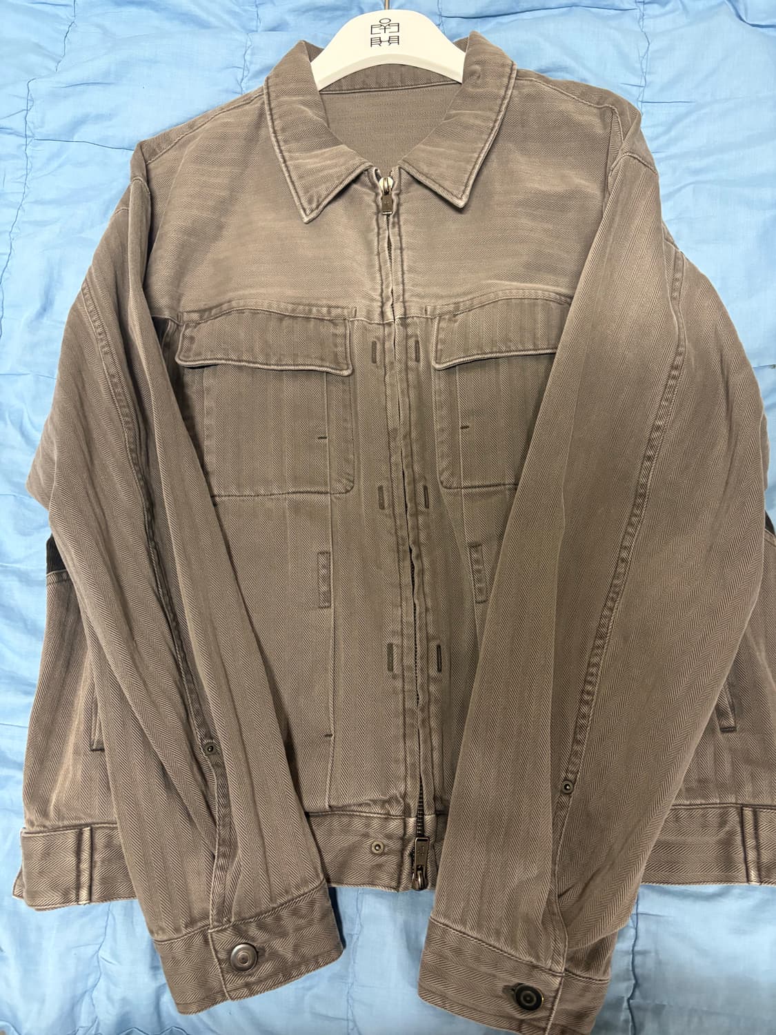 3) 폴리테루 HBT 짚 트러커 그레이 판매해요 상품이미지2