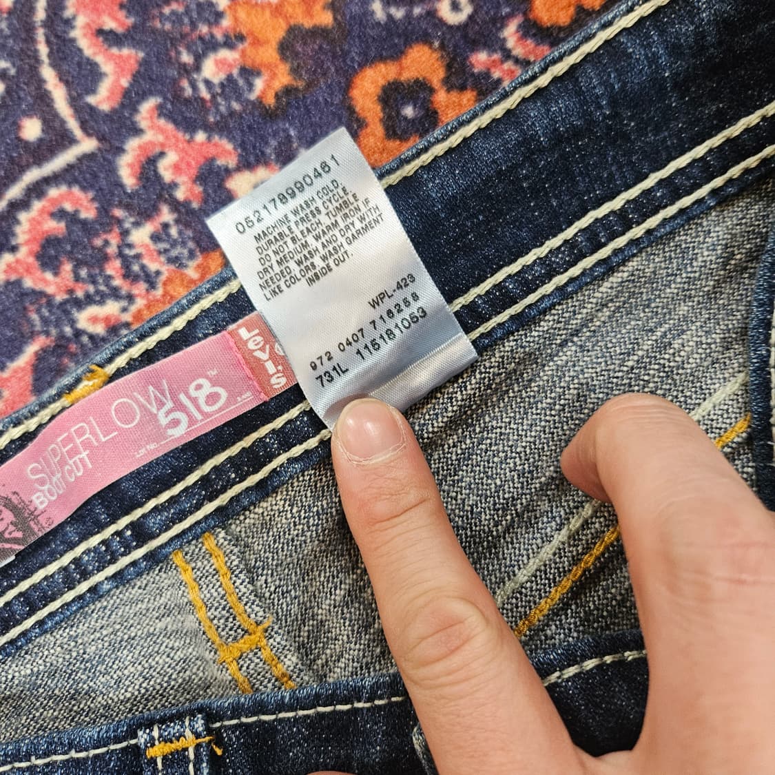 리바이스(Levis) 00's 슈퍼로우 No.518 부츠컷 데님  상품이미지9
