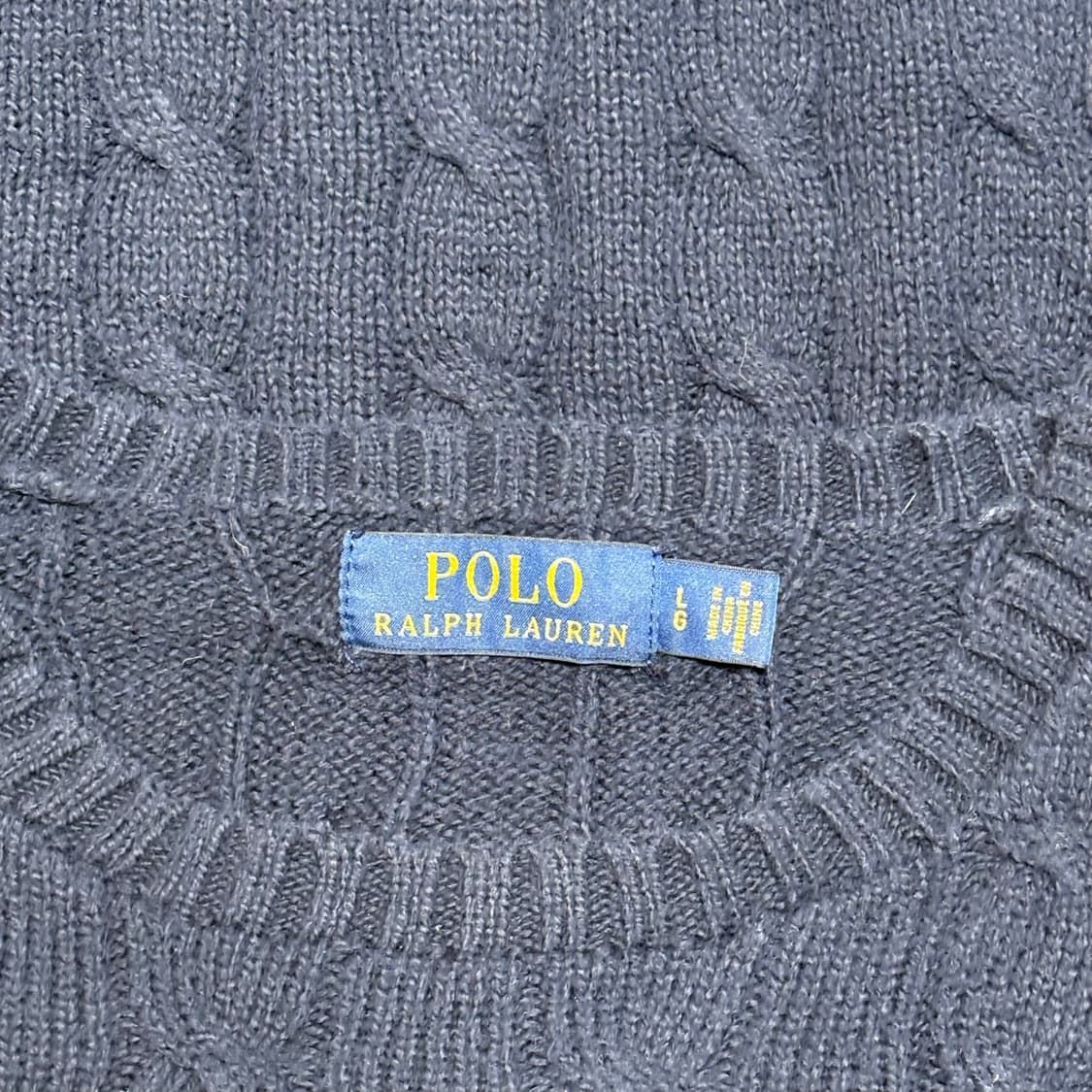 L 폴로랄프로렌 네이비 케이블 니트 상품이미지4