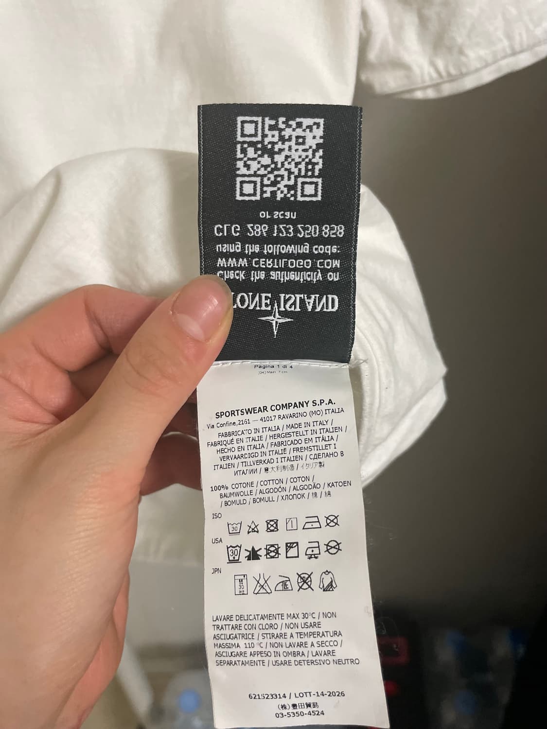 스톤아일랜드 흰반팔 티셔츠 상품이미지7