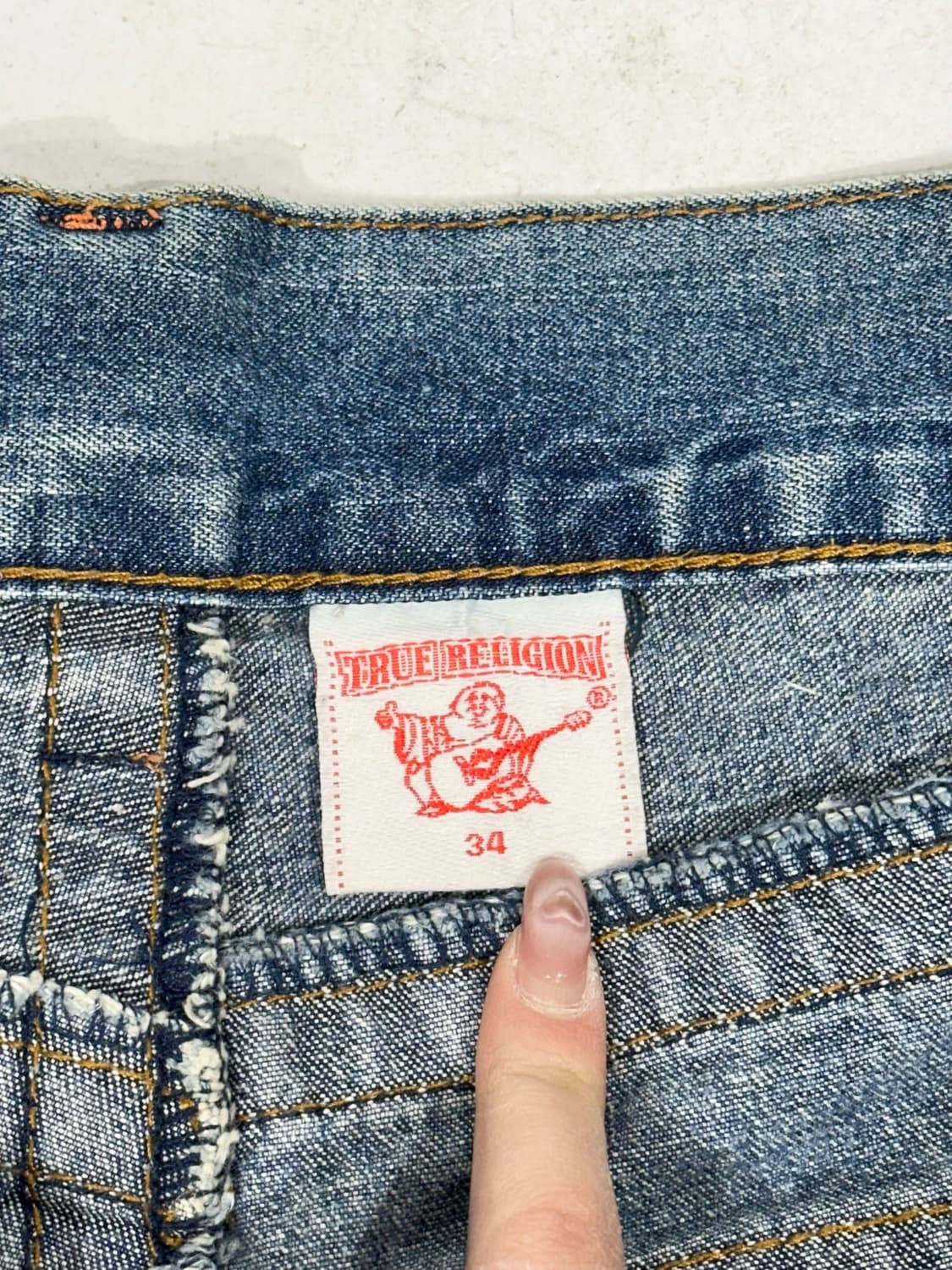 트루 릴리전 중청 대대장 포켓 포인트 버뮤다 데님 카고 반바지 34 상품이미지7