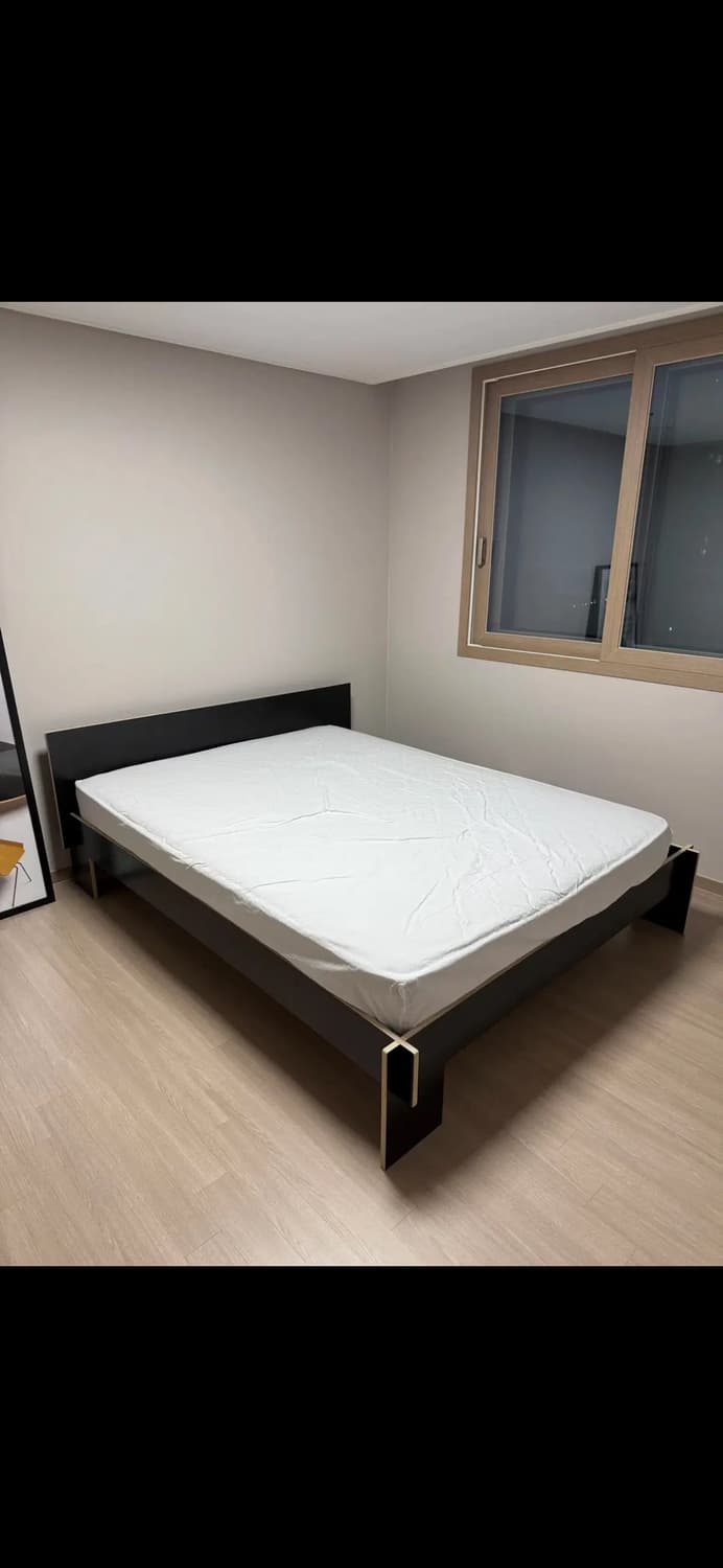 무어만 베드 프레임 헤드레스트 블랙 160X200  미드센츄리 상품이미지3