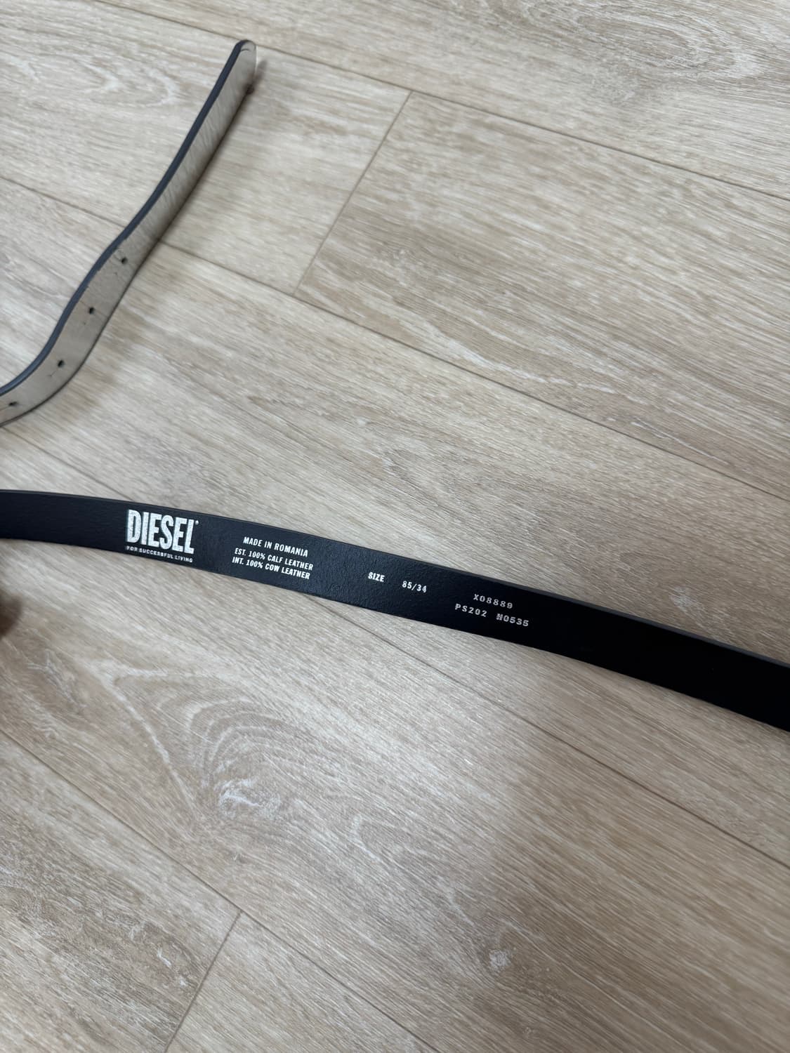 Diesel 디젤 큐빅버클 실버 벨트 상품이미지5