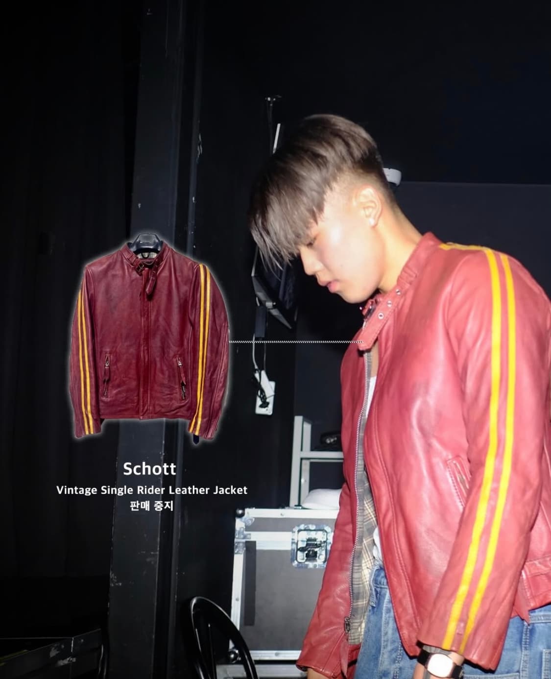 빈티지 90s 쇼트 Schott 화이트 라이더자켓 S 상품이미지10