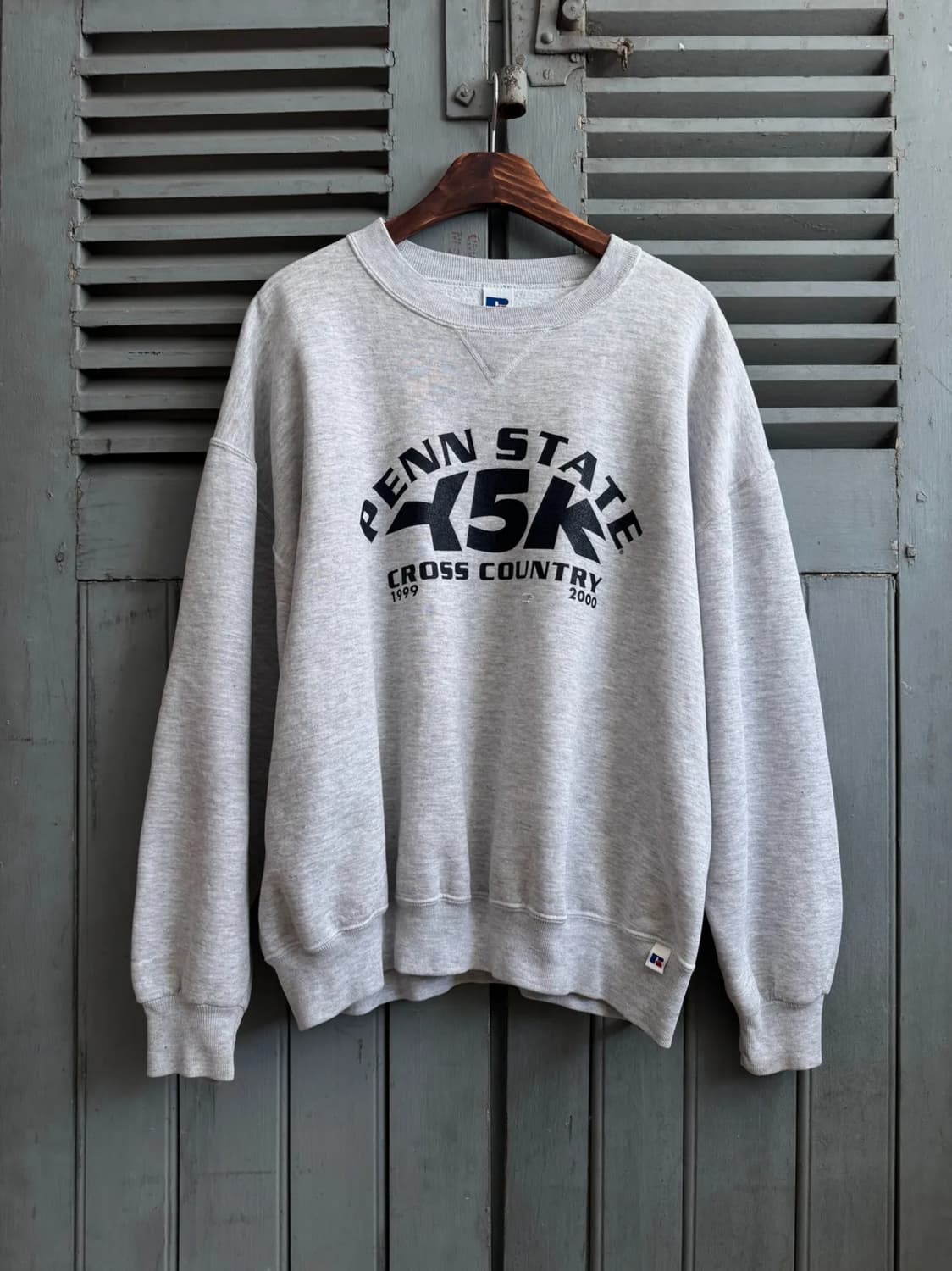 [XL]00's 러셀 Made In USA 멜란지 프린팅 스웻 셔츠 상품이미지1