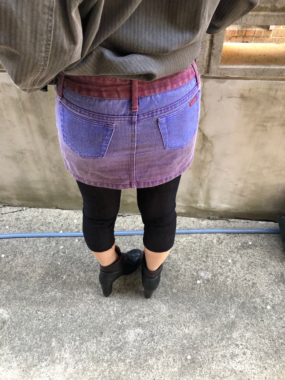 gradient denim mini skirt  상품이미지3