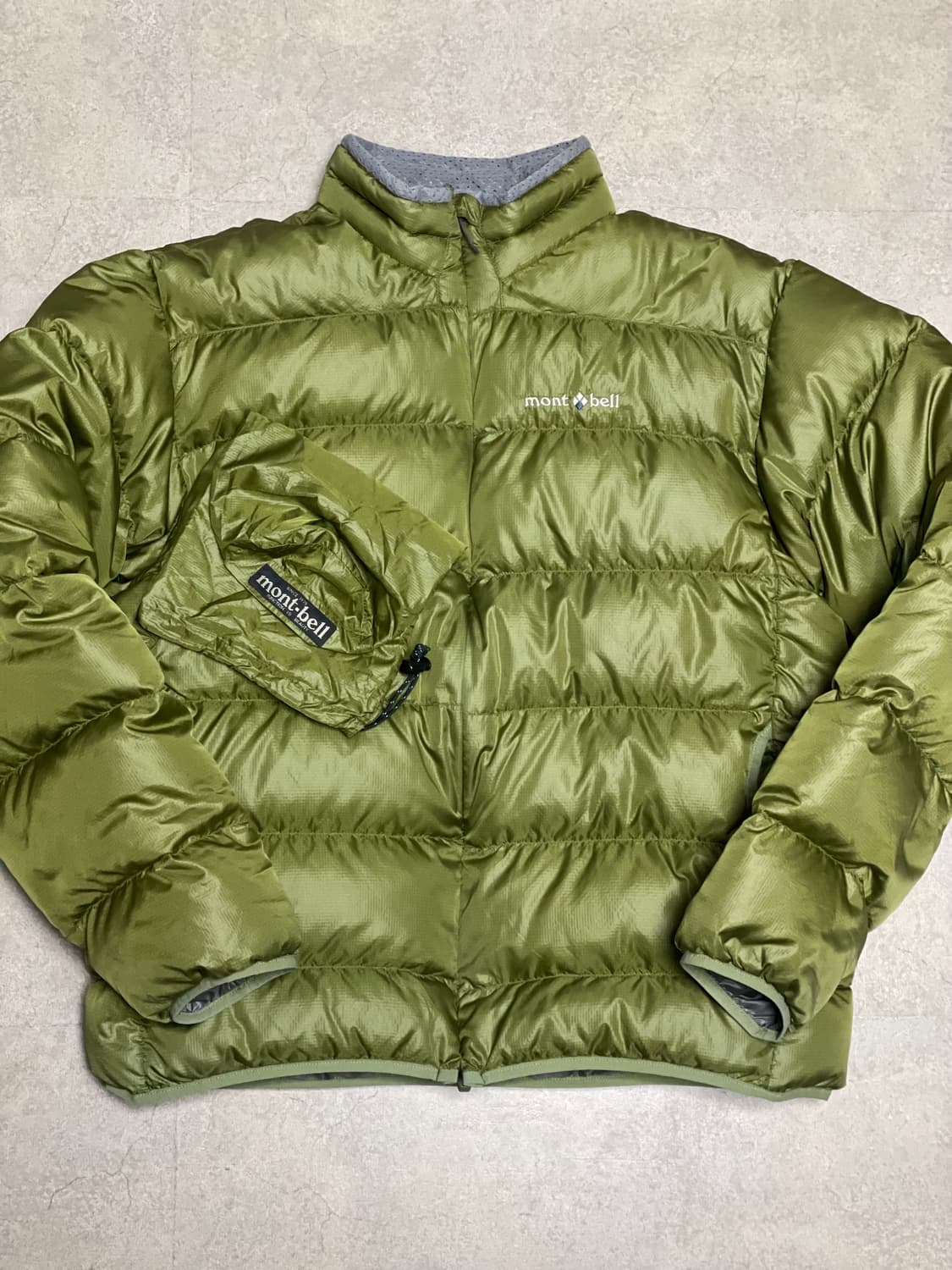 빈티지 몽벨 라이트 알파인 구스 다운 패딩 자켓 올리브 그린 상품이미지1