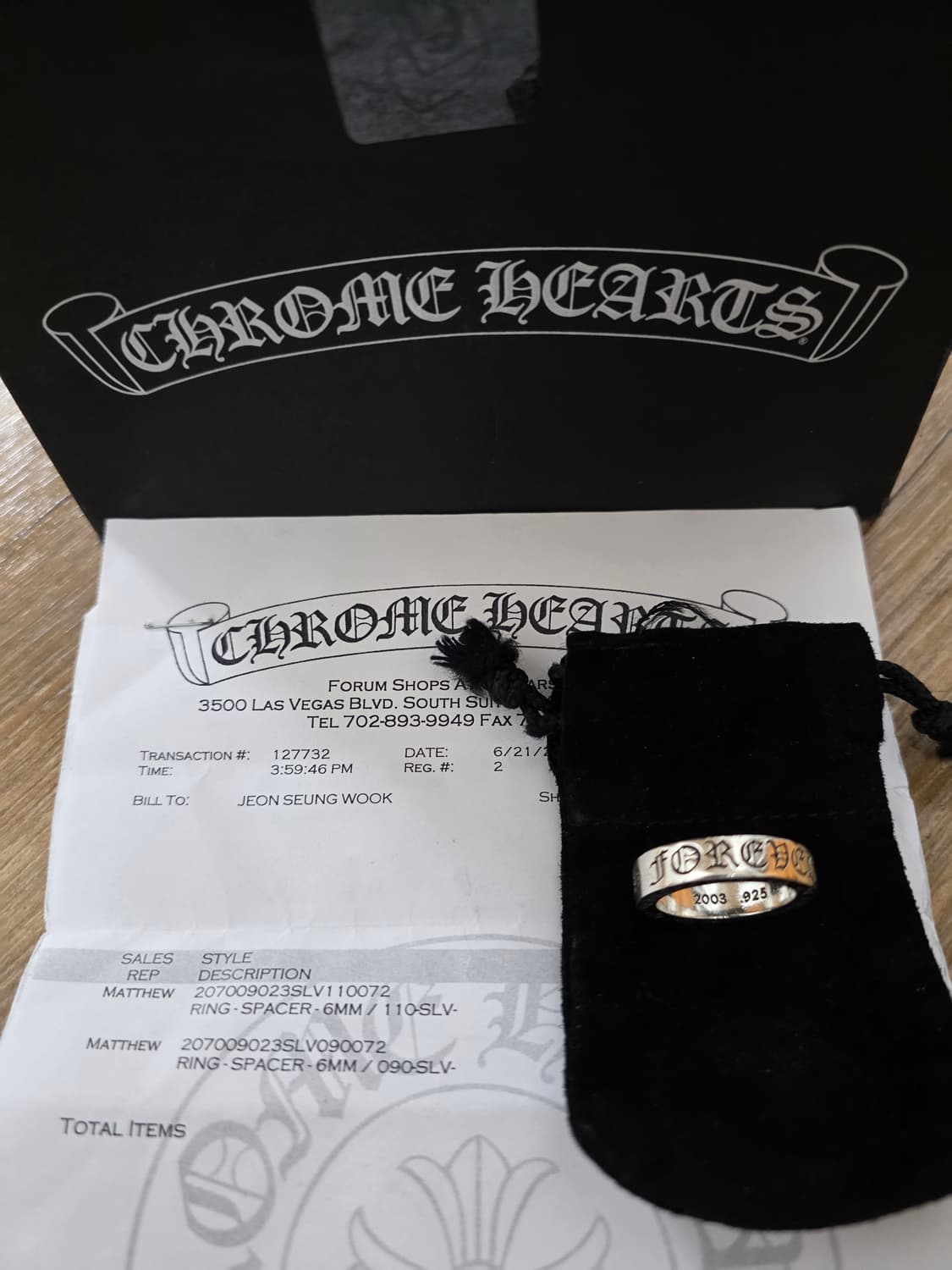 [풀구성,세척완료]크롬하츠 포에버링 us9 상품이미지1