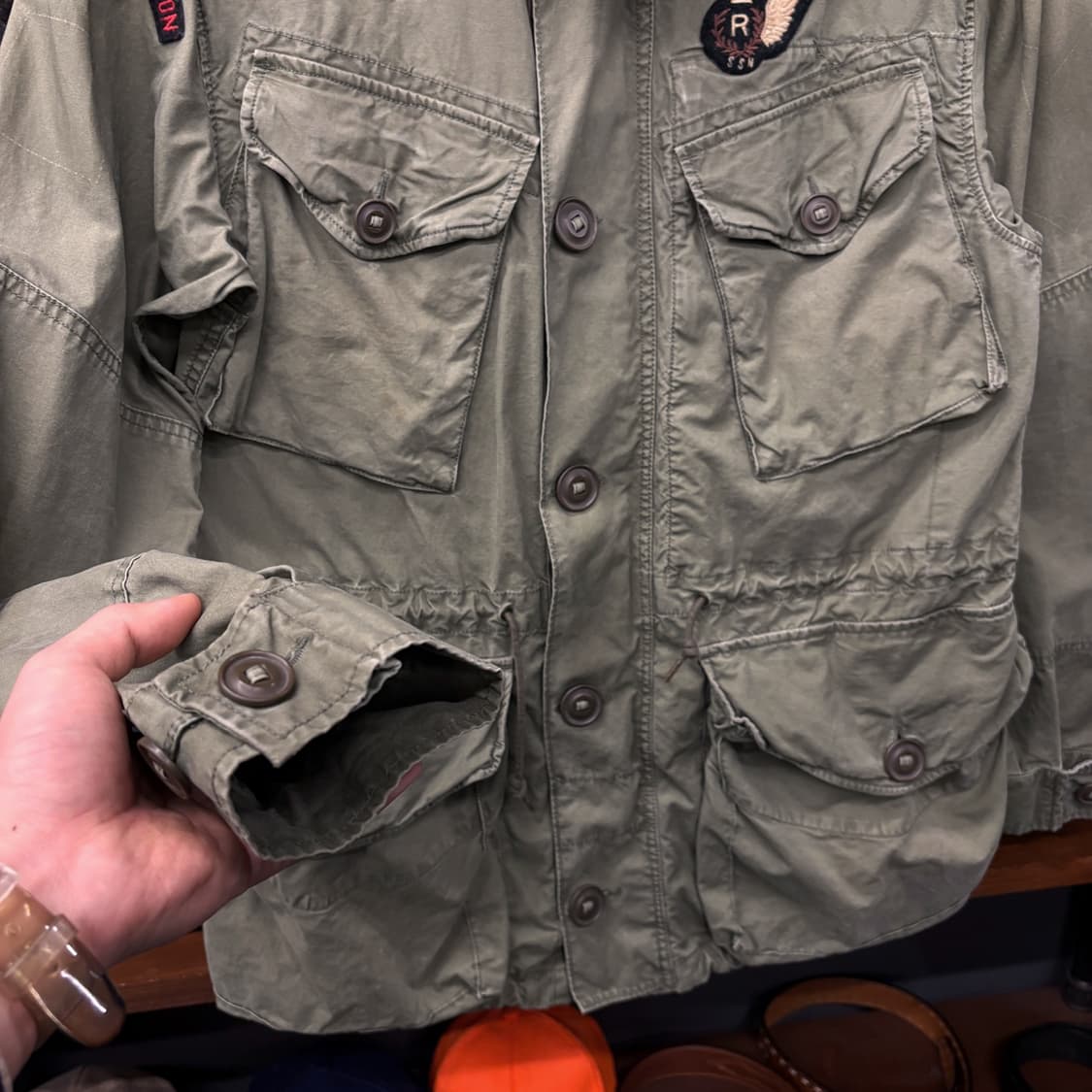 90s 폴로랄프로렌 수베니어 M-43 밀리터리 필드자켓 N172 상품이미지4