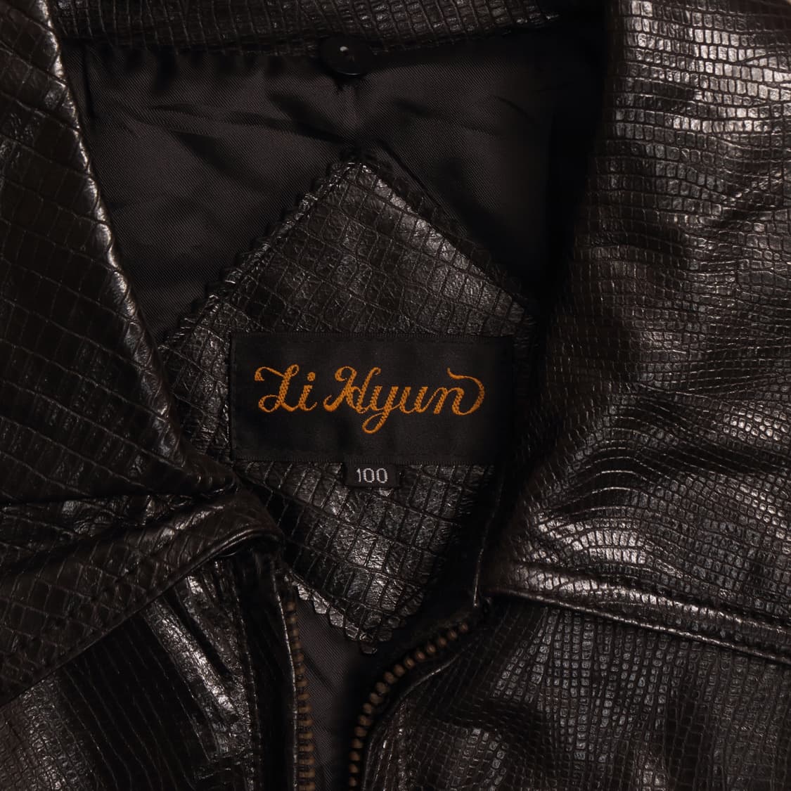 90's 빈티지 양가죽 뱀피 트러커 자켓 A1530 상품이미지3