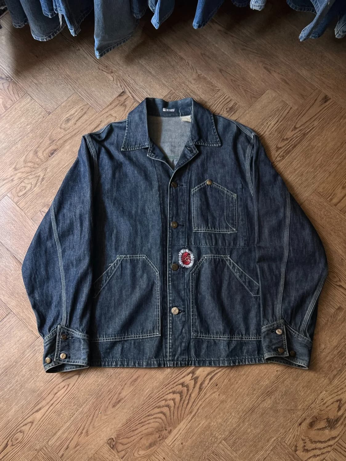 [L]Sugar Cane 슈가케인 사시코 커스텀 데님 초어 자켓 상품이미지1