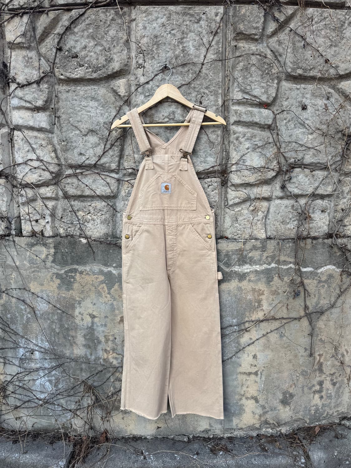 칼하트 빈티지 코튼 오버올 오버롤 멜빵 바지 팬츠 베이지 28 상품이미지1