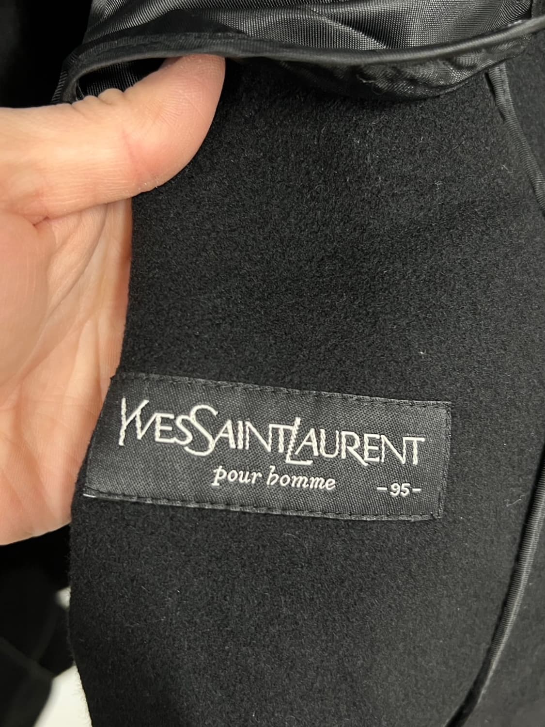 90s YSL 입생로랑 모직 발마칸 코트 상품이미지6