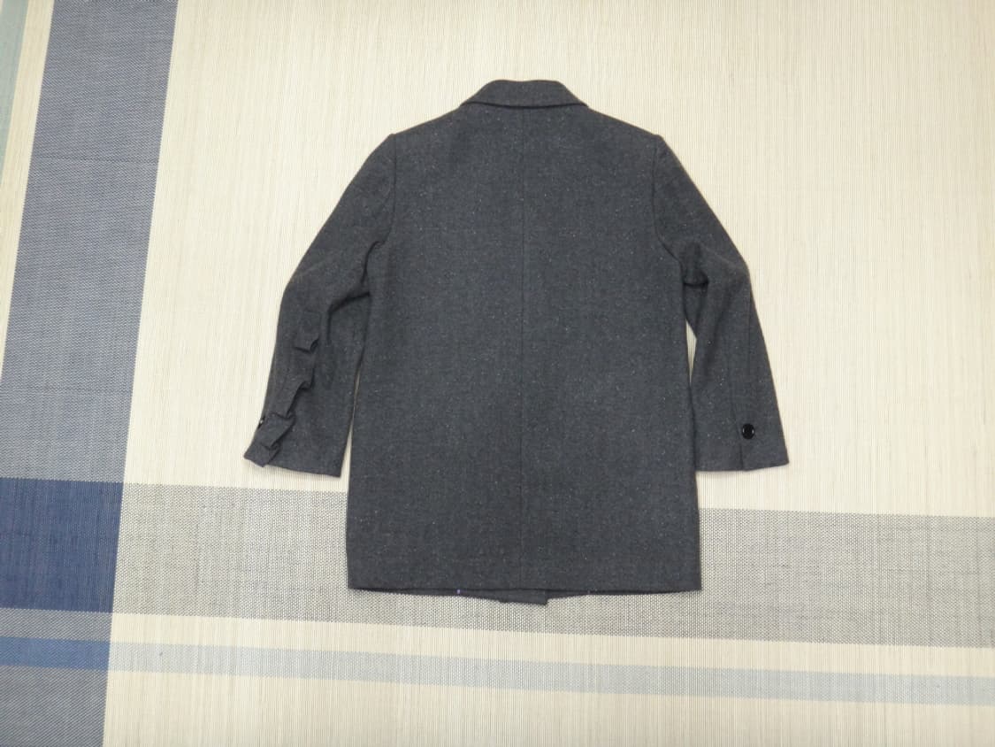 (36size) 럭키슈에뜨 언발란스 러플 울 하프코트 상품이미지2