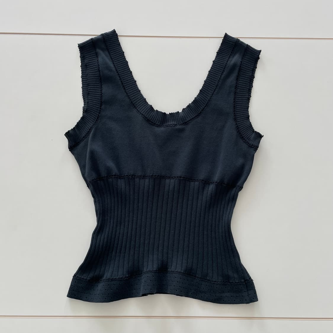 샤넬 04s 38|44-55 슬리브리스 니트 탑 상품이미지2