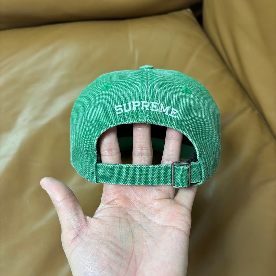 슈프림 S로고 볼캡 모자 워시드 그린 상품이미지7