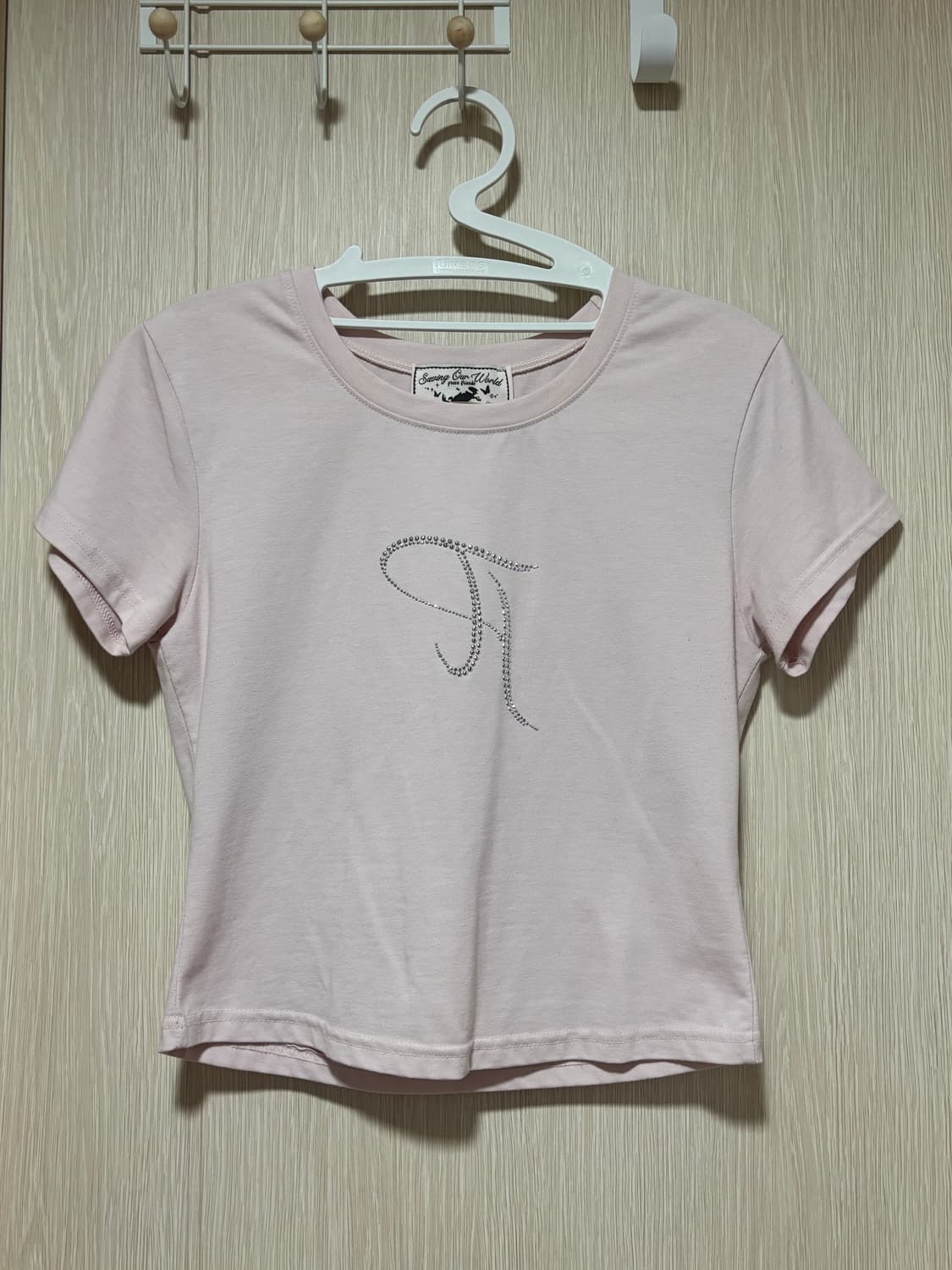 Threetimes jewel tee 쓰리타임즈 쥬얼티 핑크 S 상품이미지5