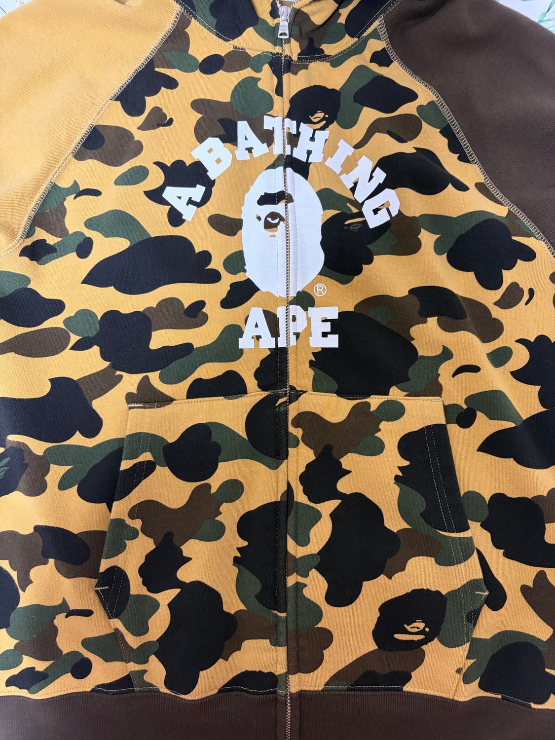 베이프 카모 크레이지 컬리지 풀 후드 집업M 상품이미지7