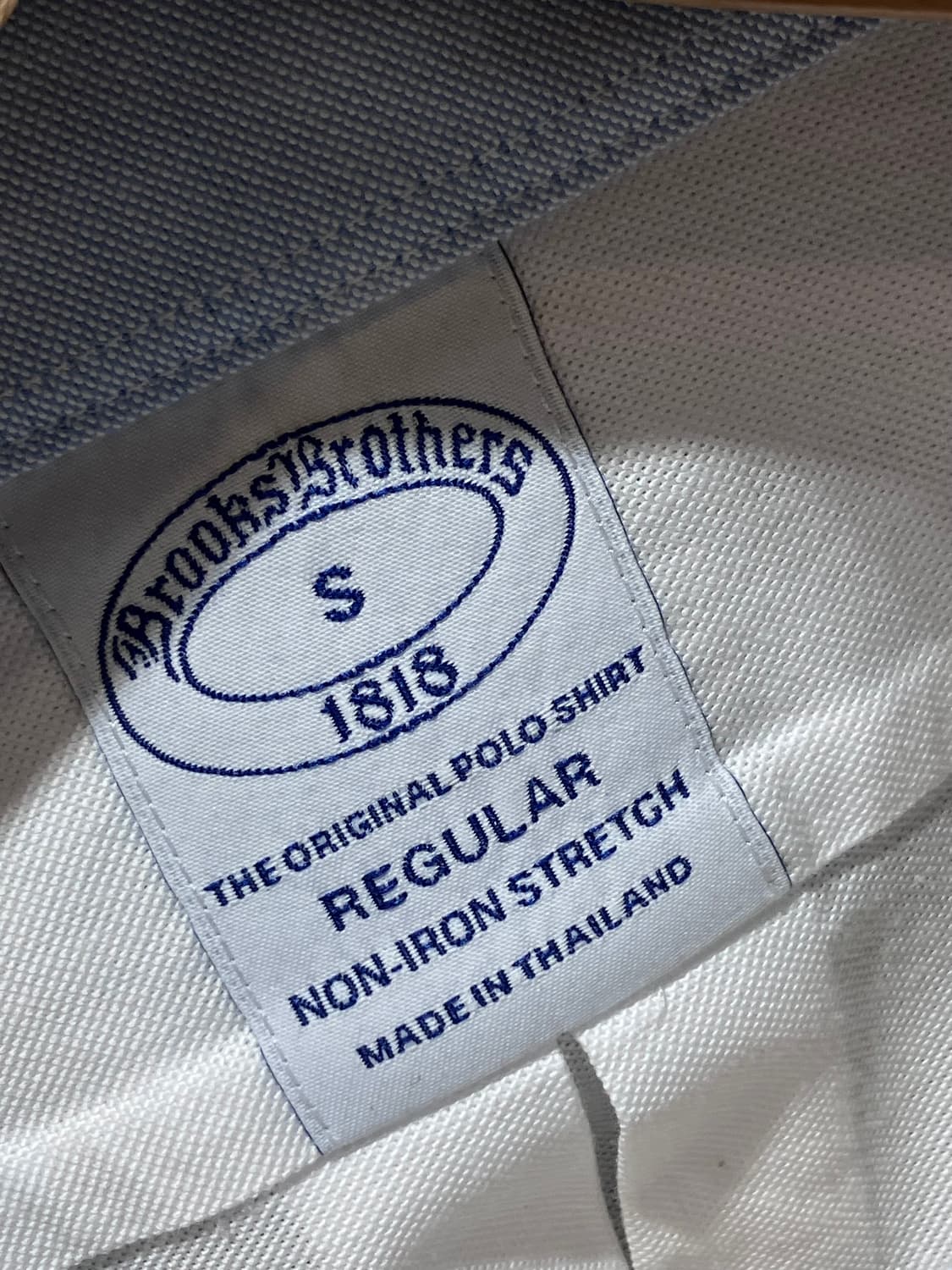 브룩스 브라더스 자수 로고 코튼 셔츠 화이트 S #csz4153 상품이미지4