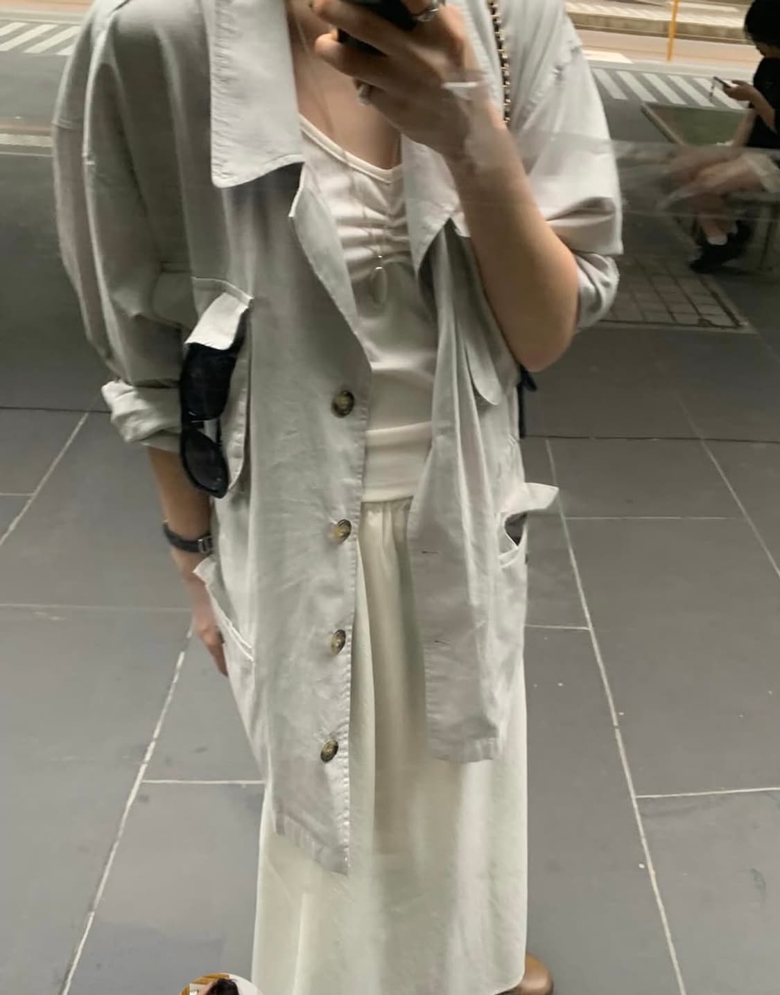 더릴 포켓 자켓 , 더릴 새틴스커트 (새상품) 2가지 코디 일괄판매 상품이미지6