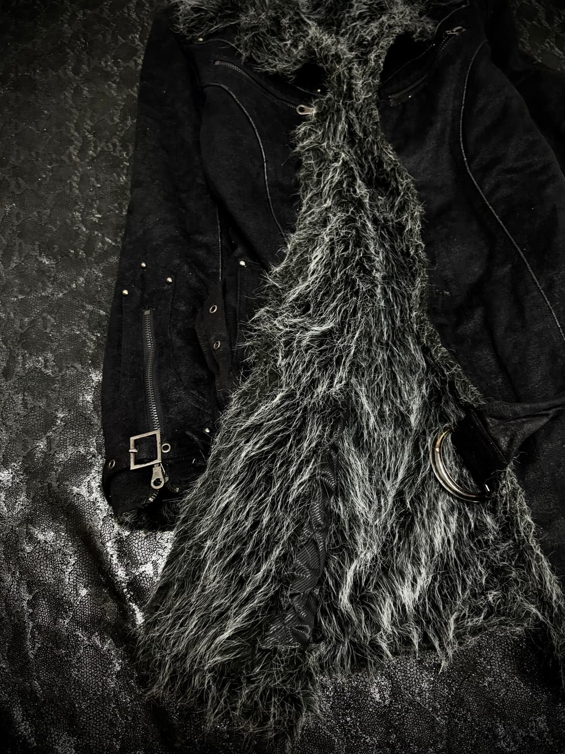  00’s Rare V-Kei Archive Fur Trimming Bu 상품이미지2