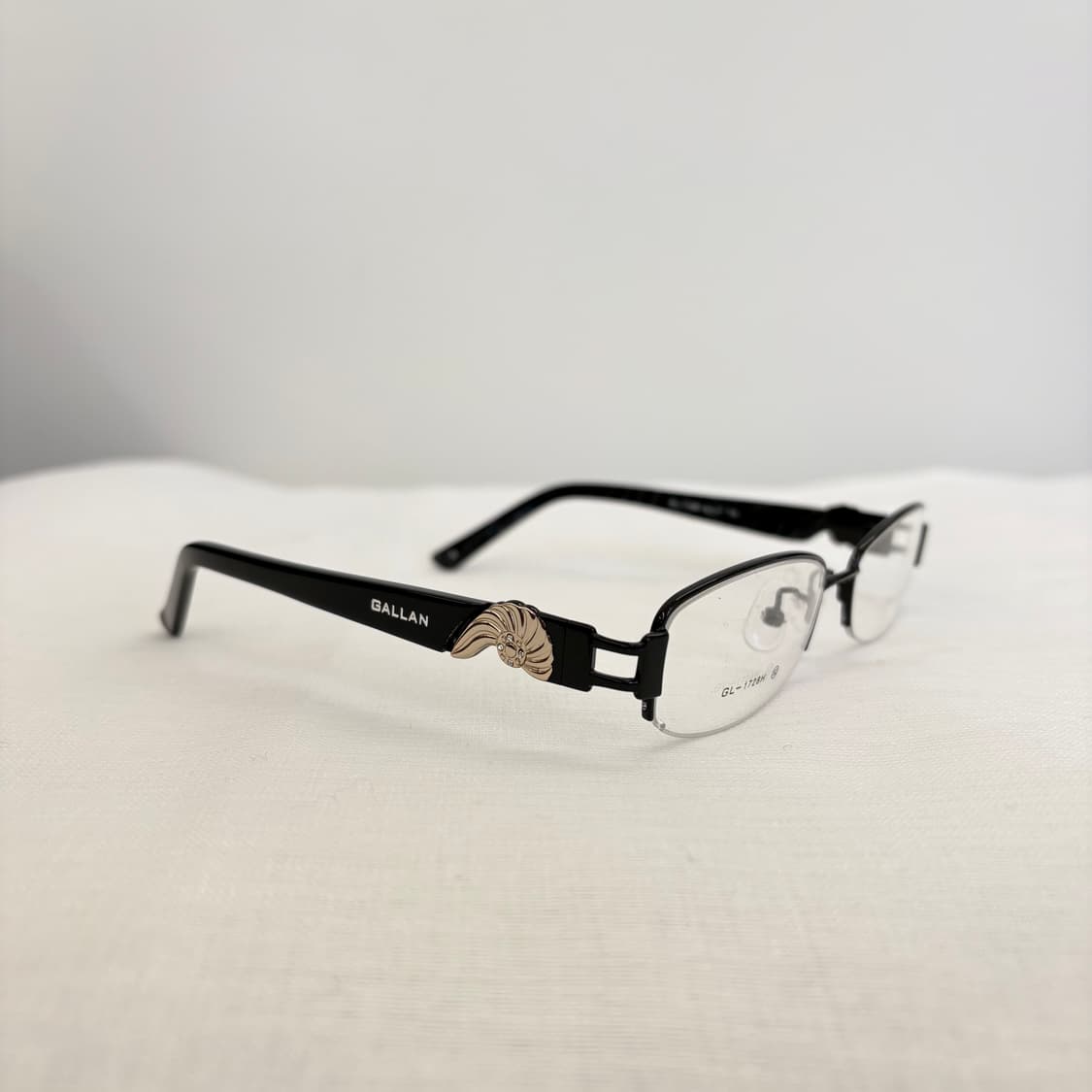 GALLAN 겔랑 블랙 반무테 빈티지안경 상품이미지2
