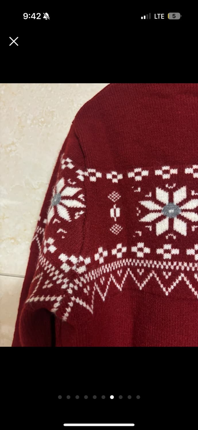 새상품) 노르딕 패턴 하프니트집업 상품이미지7