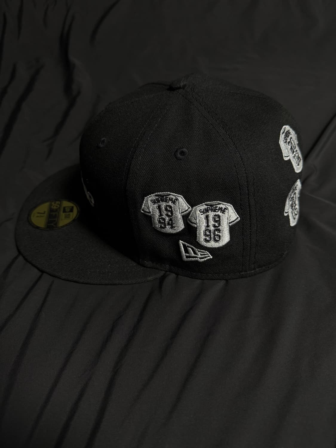 [734] 24FW 슈프림x뉴에라 저지 박스로고 블랙 상품이미지3