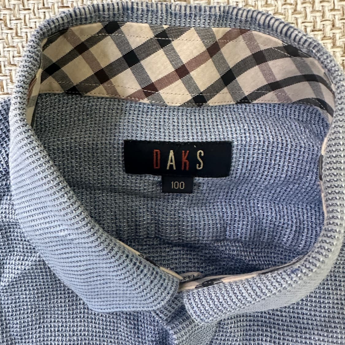 100 닥스 체크 카라 긴팔 셔츠 0408D 상품이미지2