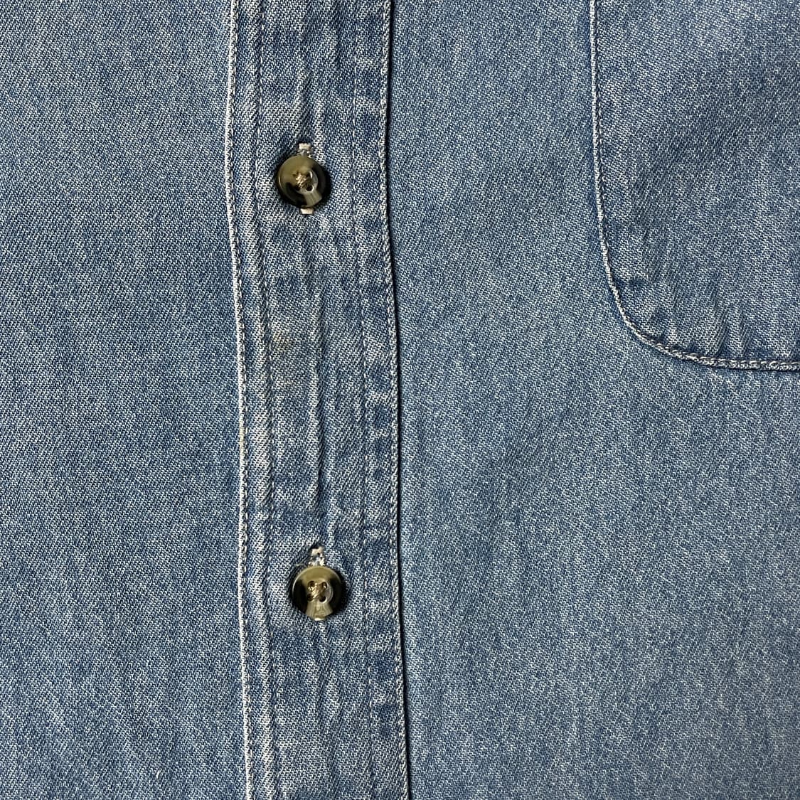 JOES 빈티지 다운버튼 코튼 데님 반팔 셔츠 A00768 상품이미지4