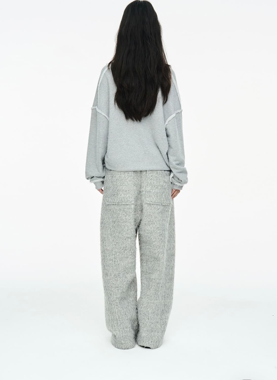 세릭 헤어리 와이드 팬츠(그레이) 상품이미지2