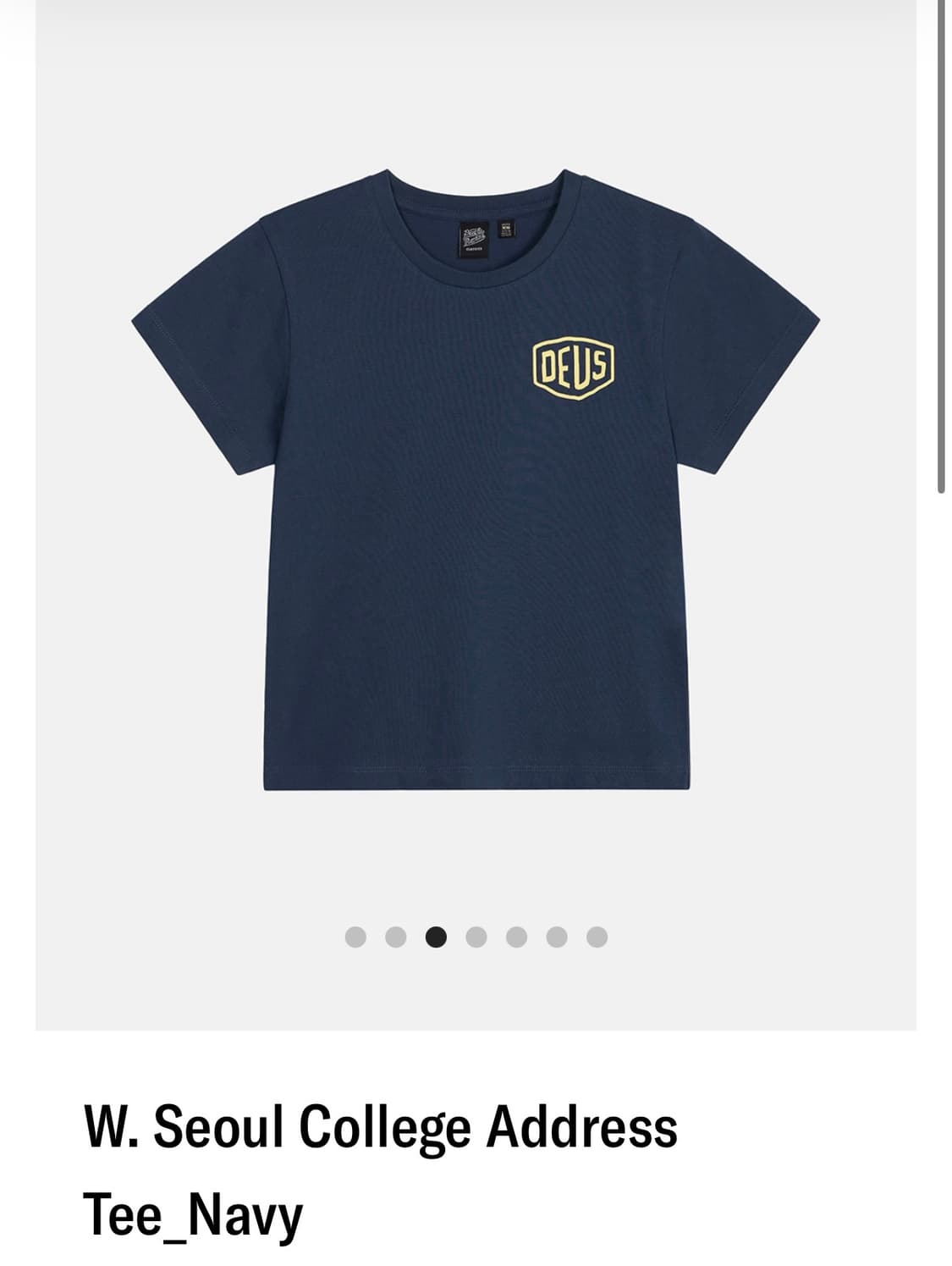 데우스 W. Seoul College Address Tee_Navy 상품이미지1