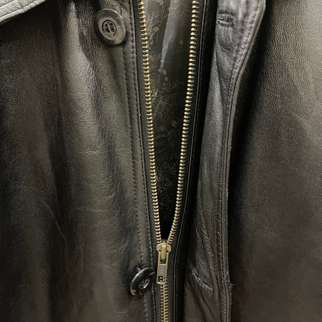 90's 레더 카코트 상품이미지6