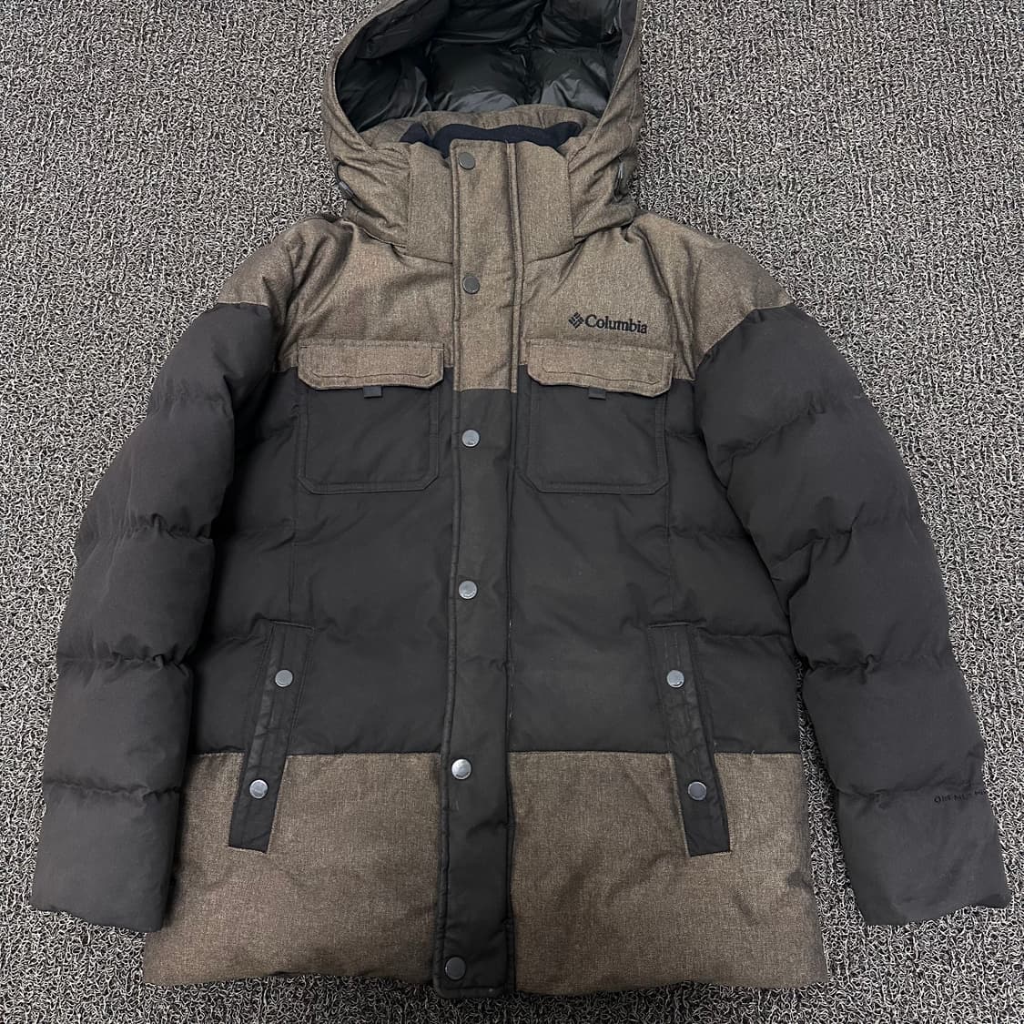 컬럼비아 구스다운 브라운 패딩 L 상품이미지1
