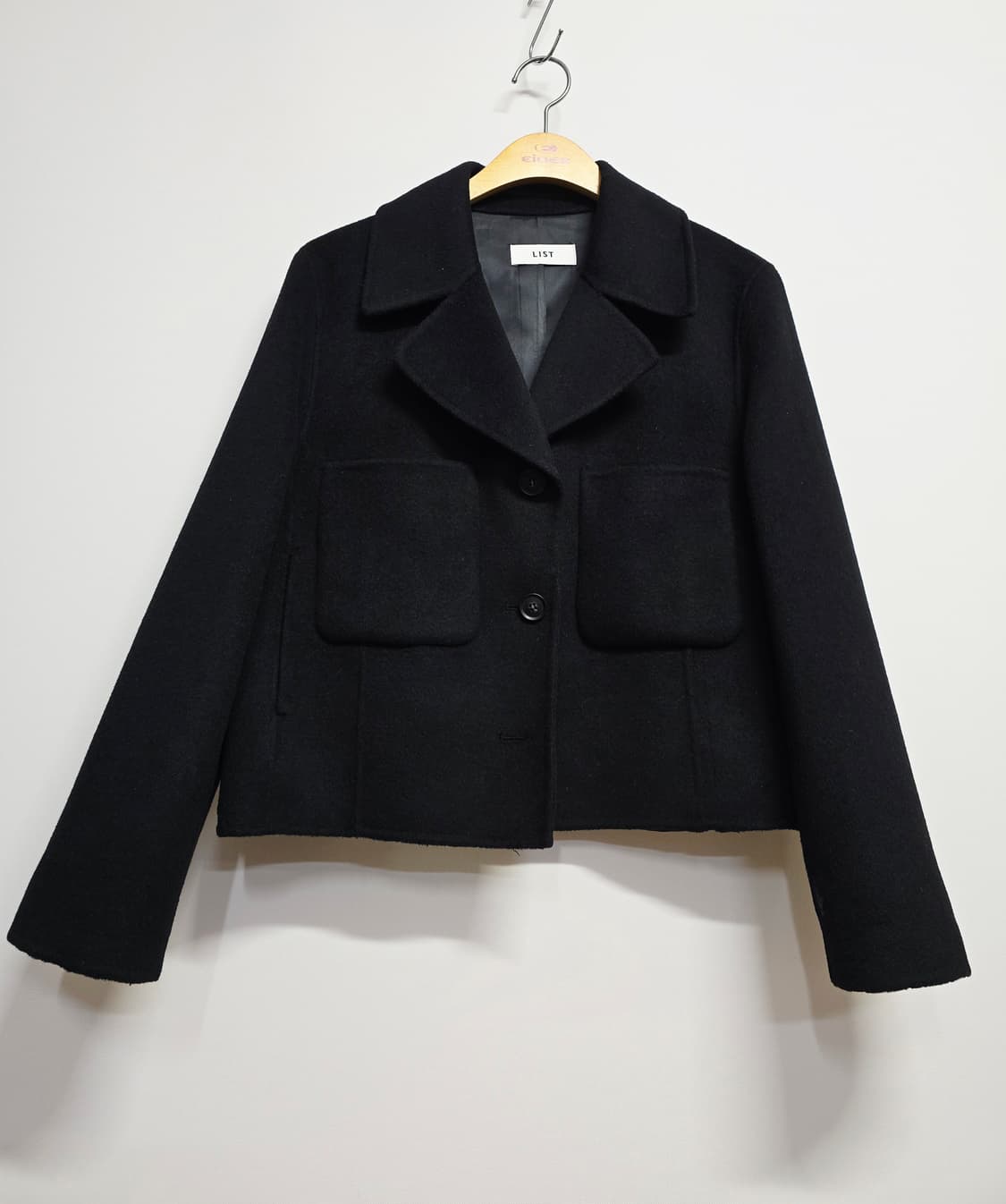 LIST 블랙 모앙고라캐시미어혼방 숏 자켓 55 상품이미지1