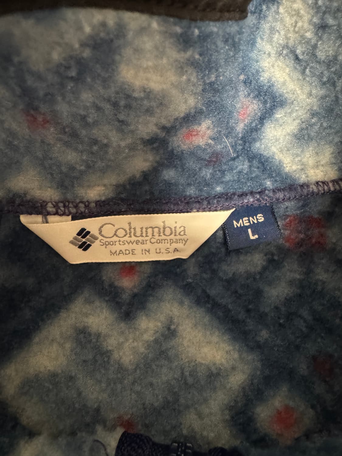 컬럼비아 1/4 Zip 플리스 풀오버 블루 스노우 플라워 상품이미지4