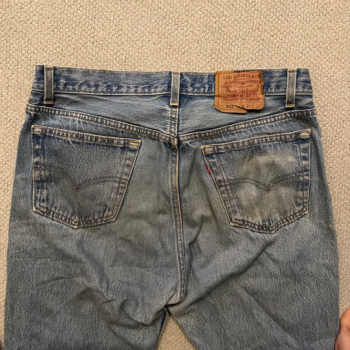 90s USA 리바이스 (Levis) 501 데님 W34 L32 상품이미지9