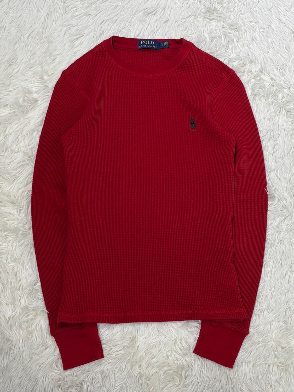 폴로랄프로렌 블랙포니 레드 와플 니트 상품이미지3