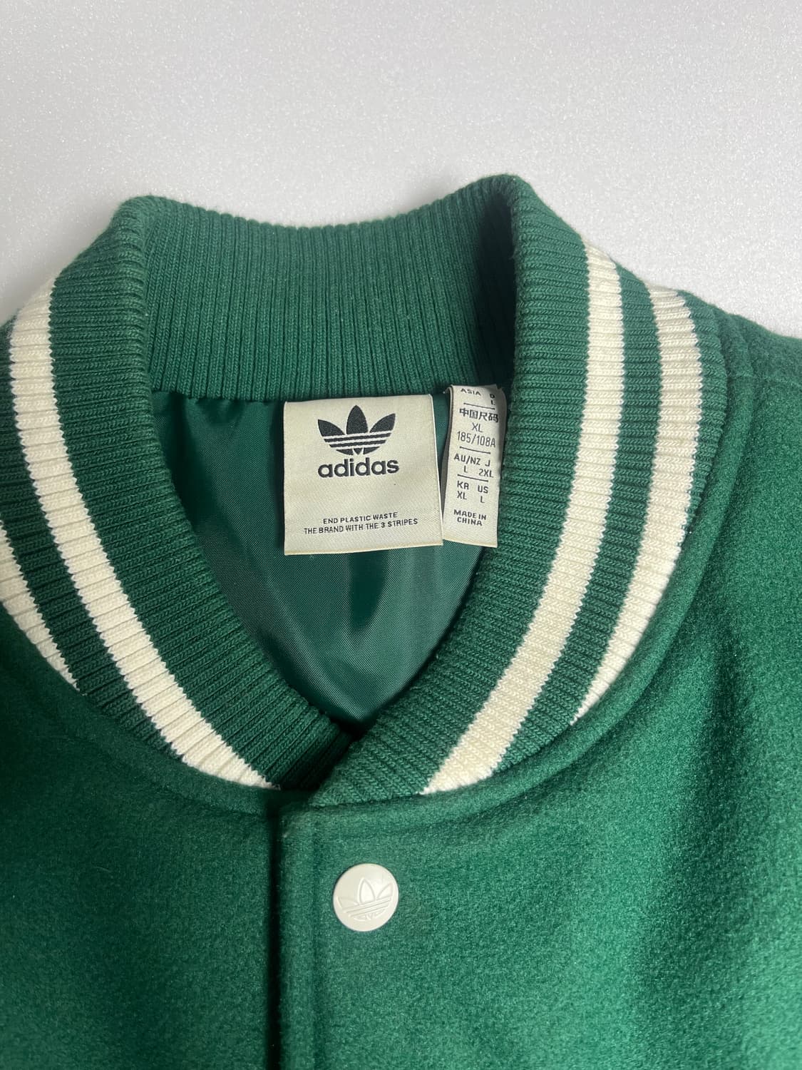 아디다스 그린 바시티 자켓 XL 상품이미지3